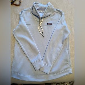 Vineyard Vines women’s sweater fleece funnel neck shep pullover in arctic ice